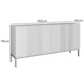 Frank Olsen Intelligent Furniture Iona Sideboard with Smart LED &amp; Wireless Charger