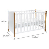 Sweet Pea Sweet Pea Lucas Pine Wood Compact Cot with Mattress