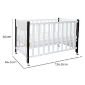 Sweet Pea Sweet Pea Lucas Pine Wood Compact Cot with Mattress