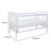 Sweet Pea Sweet Pea Anita Pine Wood Cot with Pocket Spring Mattress