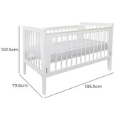 Sweet Pea Sweet Pea Emma Pine Wood Cot with Mattress