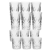 Hottie 12 Piece Jonnie Traditional 300ml Glass Set