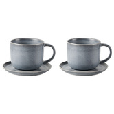 Hottie Bobbie 300ml Stoneware Teacups &amp; Saucers
