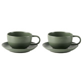 Hottie Mikkie 200ml Stoneware Teacups &amp; Saucers
