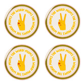 Hottie Sunnie Mum&#039;s The Word Stoneware Coasters