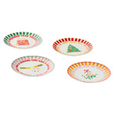 Hottie 4 Piece Jollie Porcelain Side Plate Set