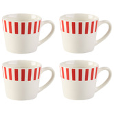 Hottie Red &amp; White Winnie 250ml Porcelain Mugs