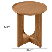 Nordic Street Anselm Oak Wood Side Table