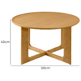 Nordic Street Anselm Oak Wood Side Table
