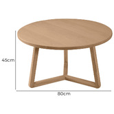 Nordic Street Dietrich Oak Wood Coffee Table
