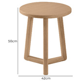 Nordic Street Dietrich Light Oak Wood Side Table