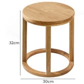 Nordic Street 2 Piece Tillich Oak Wood Nesting Side Table Set