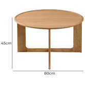 Nordic Street Anselm Oak Wood Coffee Table