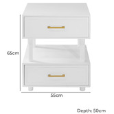 Nordic Street Crossan Pine Wood Bedside Table
