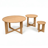 Nordic Street Anselm Oak Wood Side Table