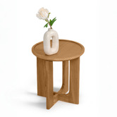 Nordic Street Anselm Oak Wood Side Table