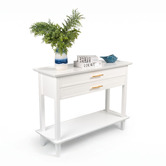 Nordic Street Zwingli 2 Drawer Pine Wood Console Table