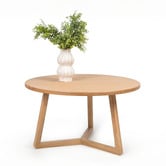 Nordic Street Dietrich Round Oak Wood Coffee Table