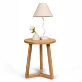 Nordic Street Dietrich Light Oak Wood Side Table