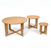 Nordic Street Anselm Round Oak Wood Coffee Table