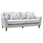Nordic Street Dean 3 Seater Striped Upholstered Sofa