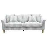 Nordic Street Dean 3 Seater Striped Upholstered Sofa