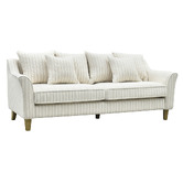 Nordic Street Dean 3 Seater Striped Upholstered Sofa