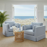 Nordic Street Ocean Stevenson Slipcover Armchair