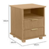 Nordic Street Blanche Bedside Table