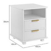 Nordic Street Blanche Bedside Table