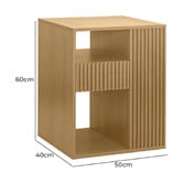 Nordic Street Armi Bedside Table with Left Drawer