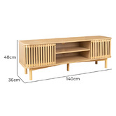 Nordic Street Carrie 2 Door Rubberwood TV Unit