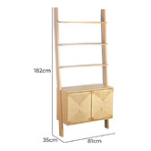 Nordic Street Laila 4 Tier Bookshelf