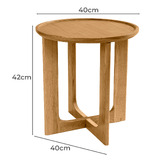 Nordic Street Anselm Wood Side Table