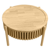 Nordic Street Carrie Round Rubberwood Coffee Table