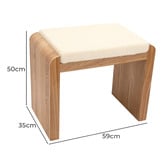 Nordic Street Izyan Cotton &amp; Linen Accent Stool