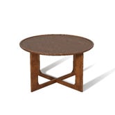 Nordic Street Anselm Round Oak Wood Coffee Table