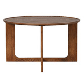 Nordic Street Anselm Round Oak Wood Coffee Table