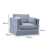 Nordic Street Ocean Stevenson Slipcover Armchair