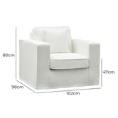 Nordic Street Chiara Slipcover Armchair