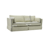 Nordic Street Sand Stevenson 3 Seater Slipcover Sofa