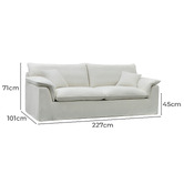 Nordic Street Adams 3 Seater Slipcover Sofa