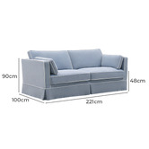 Nordic Street Ocean Stevenson 3 Seater Slipcover Sofa