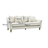 Nordic Street Dean 3 Seater Striped Upholstered Sofa