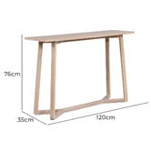 Nordic Street Dietrich Oak Wood Console Table