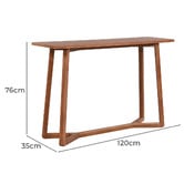 Nordic Street Dietrich Oak Wood Console Table