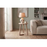 Nordic Street Dietrich Light Oak Wood Side Table