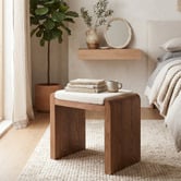 Nordic Street Izyan Cotton &amp; Linen Accent Stool