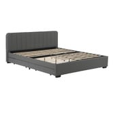 Aroya Home Quincy Faux Leather Bed with Drawers