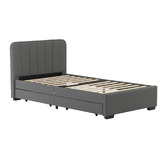 Aroya Home Quincy Faux Leather Bed with Drawers